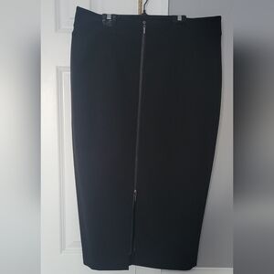ANTONIO MELANI Black Zipper Pencil Skirt